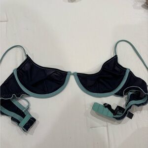 Urban Outfitters Teal and Black Bra